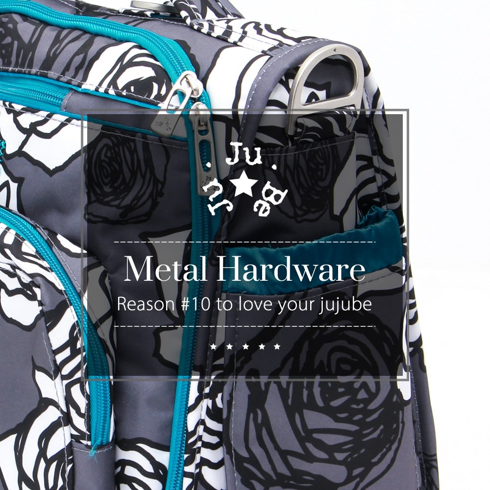 синие сумки для коляски с металлической фурнитурой